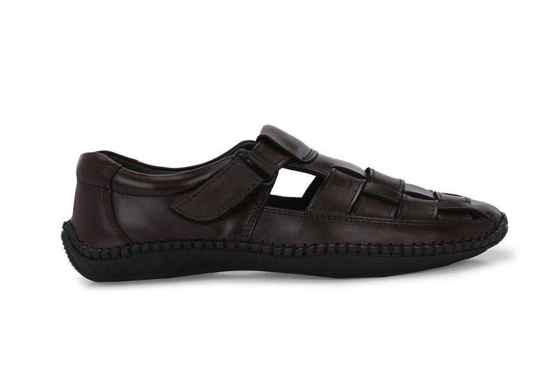Men's Dreamers Brown Leather Slippers