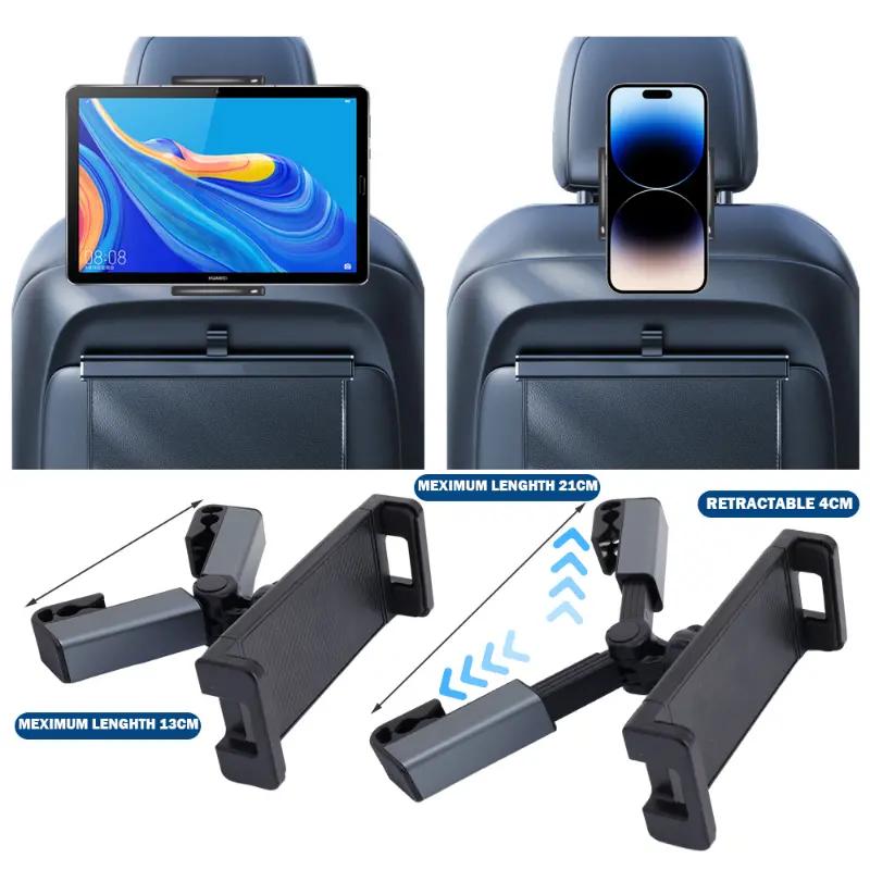 Car Back Seat Headrest Phone Holder Stretchable Tablet Stand