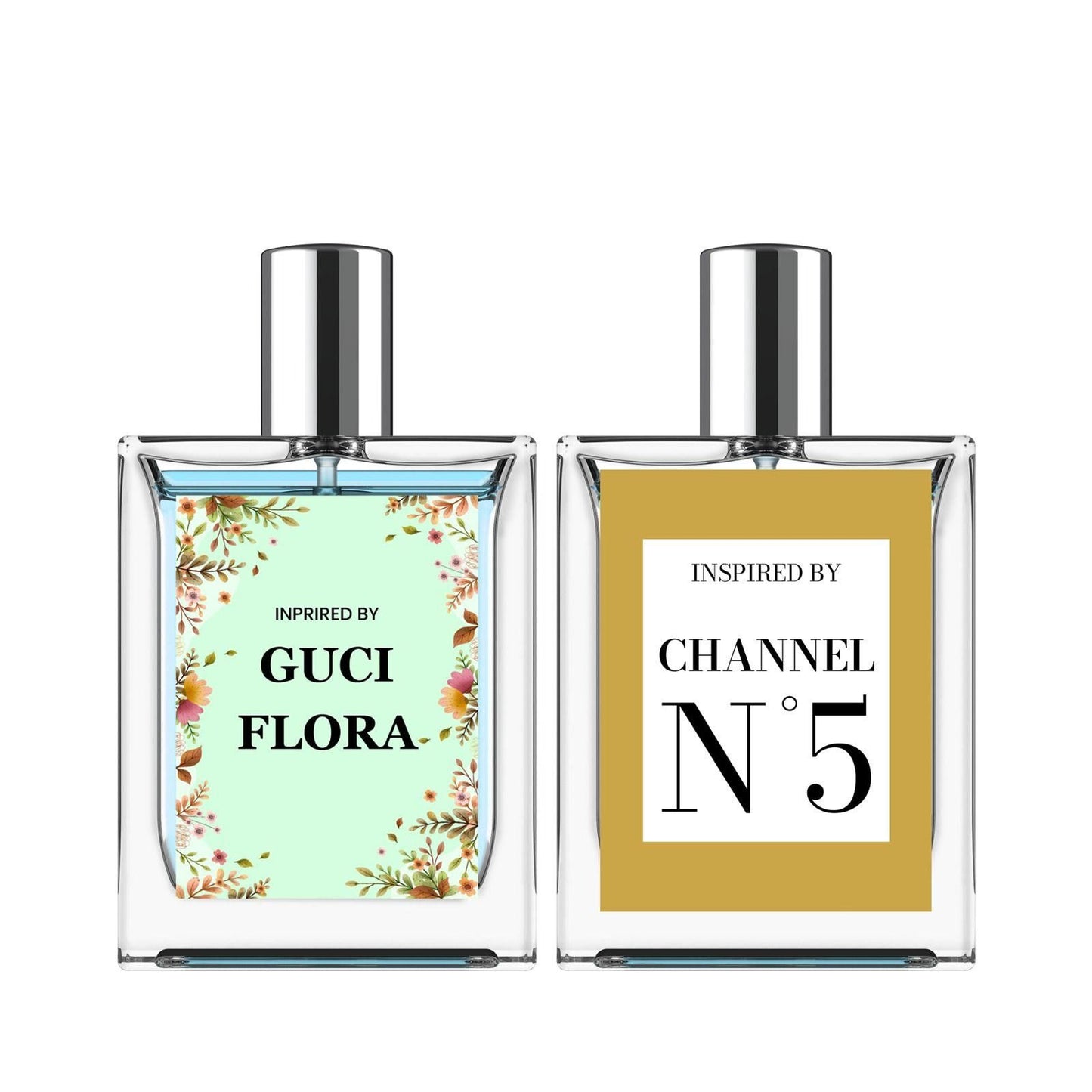 Inspired By Guci Flora & Channel N5 Eau De Parfume 50ml Pack of 2