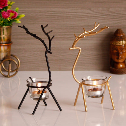 Deer Shape Decorative Handcrafted Metal Tea Light Holder
