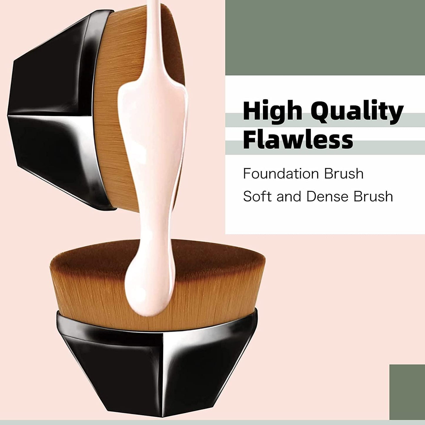 Foundation Makeup Hexagon Powder Foundation Brush (Pack of 1)