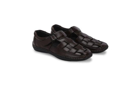 Men's Dreamers Brown  Leather Slippers