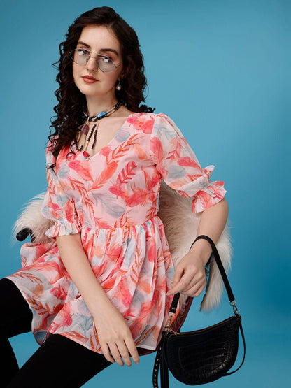 Women's Printed Georgette Top
